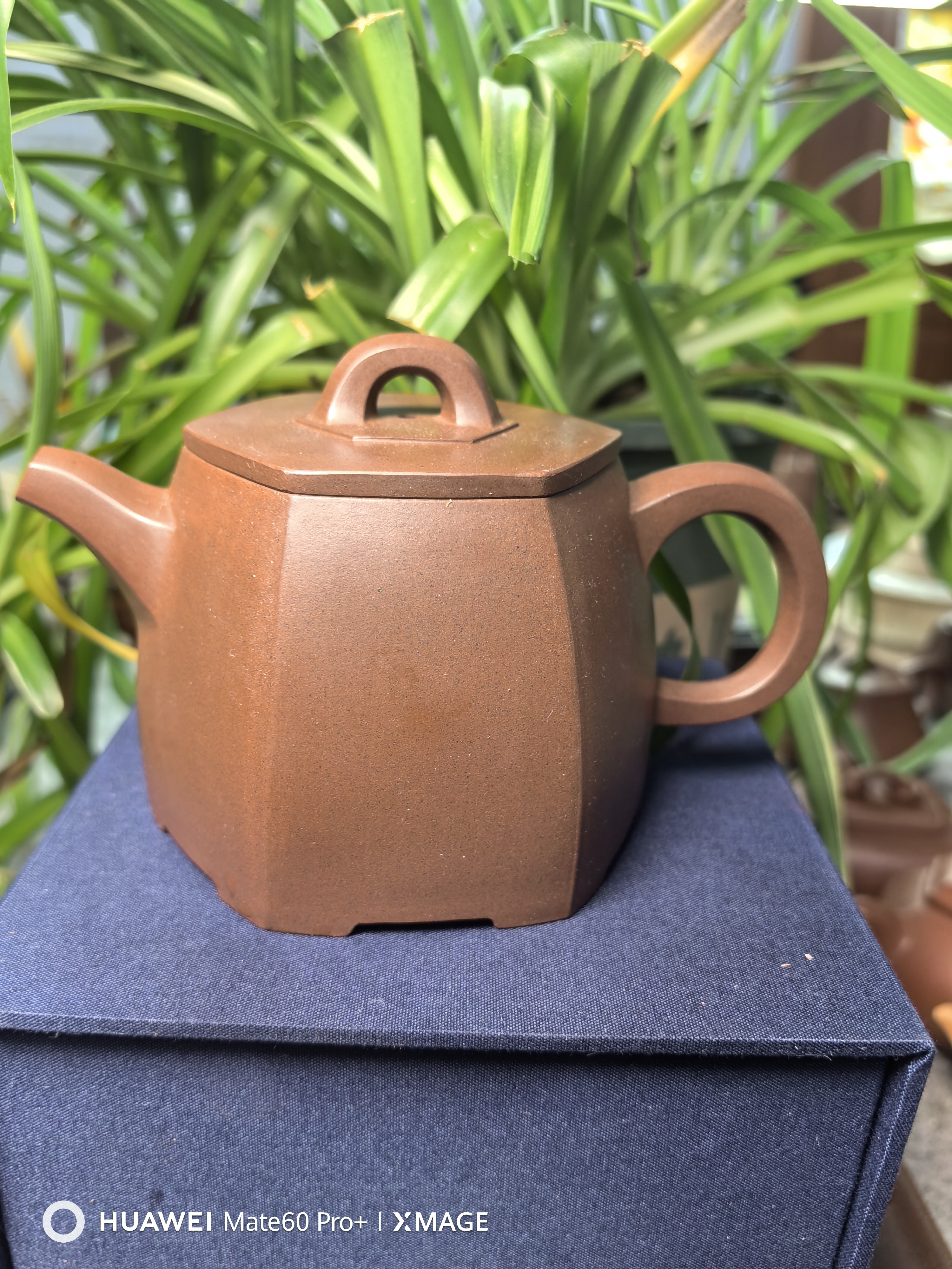 塑方斋紫砂六方井栏壶黄龙山紫泥320CC全手工制作高端茶具