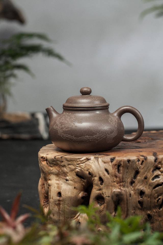 贵云紫砂容天壶原矿青灰段180cc高端茶具