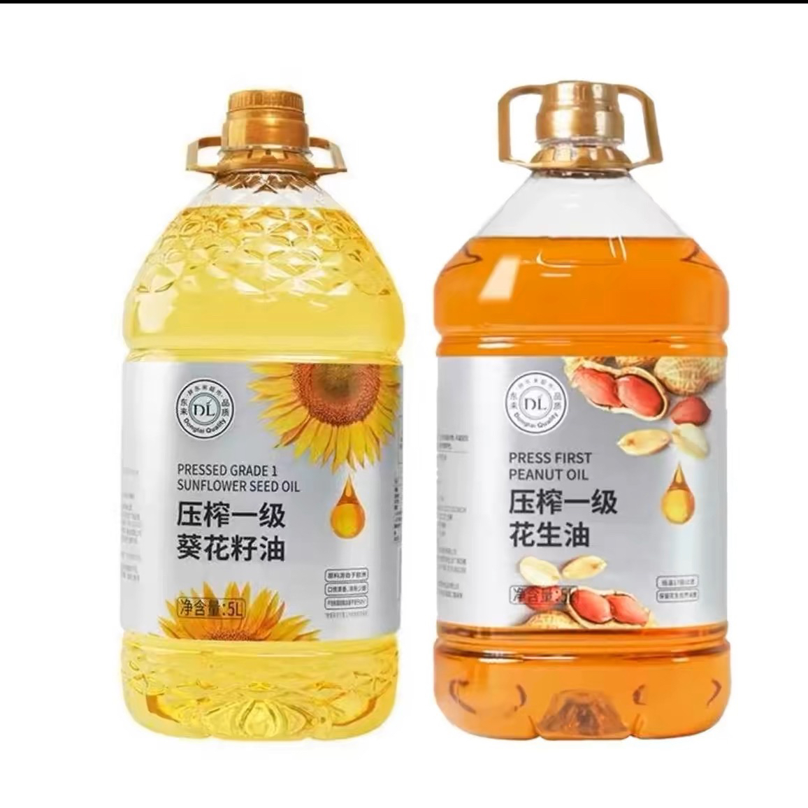 网红超市月下压榨一级花生油葵花籽油低芥酸菜籽油现货发顺丰对象