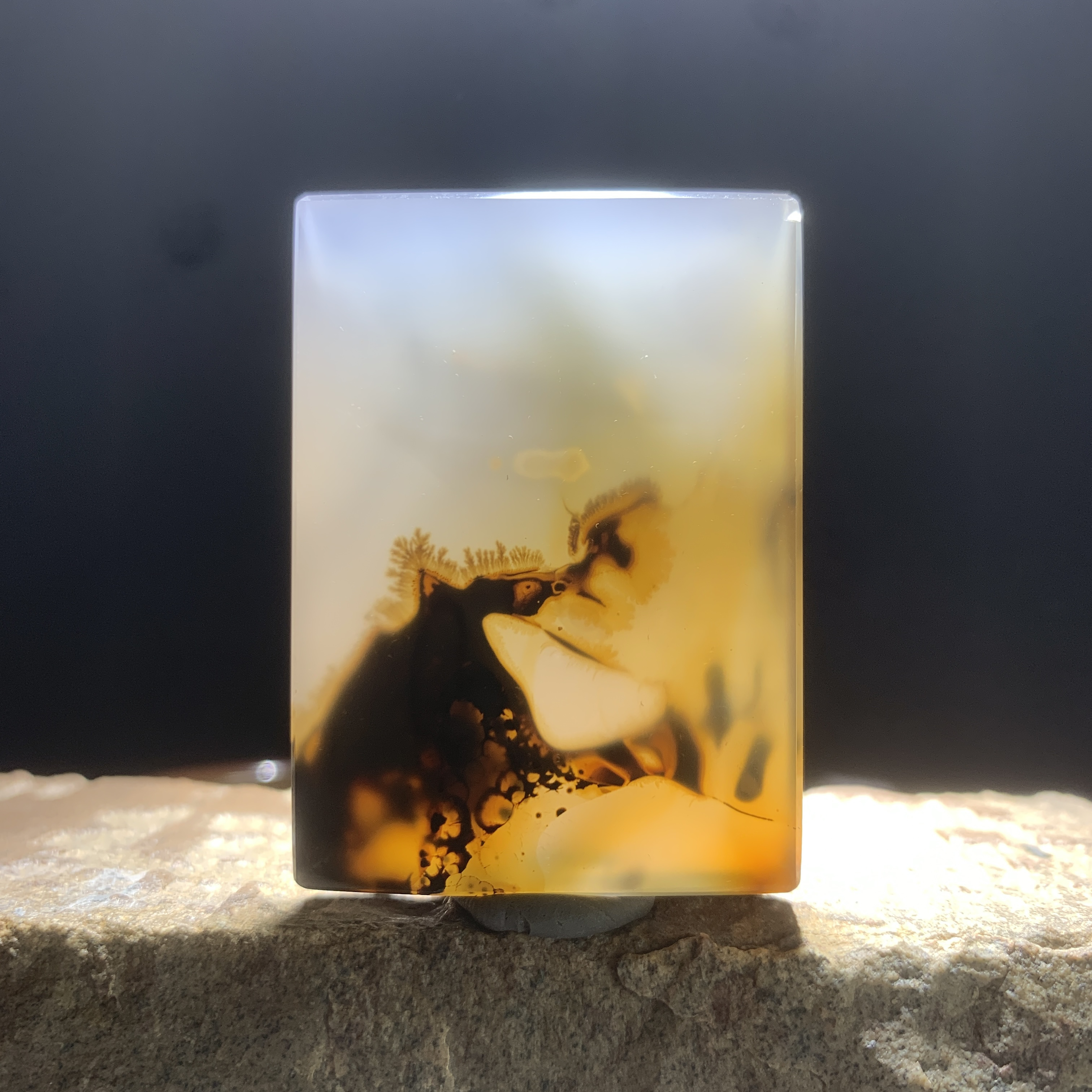 海洋玉髓 尺寸长4.8*宽3.5*厚0.8cm 吊坠