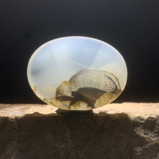 海洋玉髓 尺寸长4.4*宽3.3*厚0.7cm 吊坠