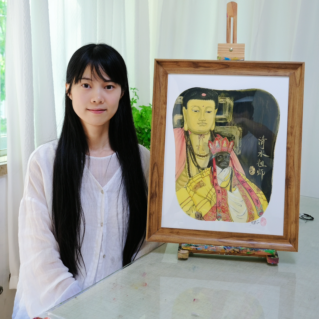 林燕丽绘画清水祖师  18寸（35.5*45.5厘米） 收藏级艺术微喷含装裱