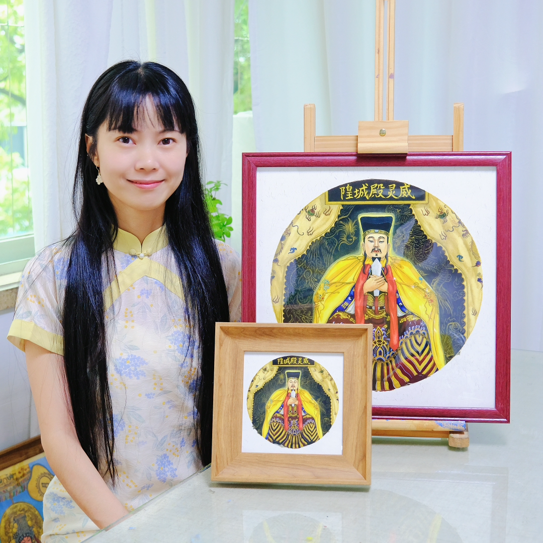 林燕丽绘画威灵殿城隍爷  收藏级艺术微喷 含装裱 摆台/挂墙