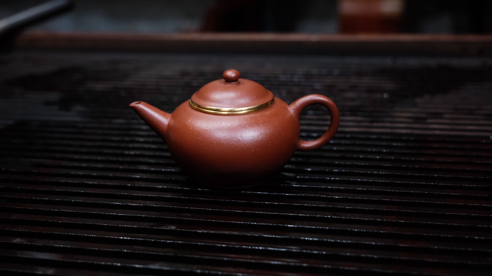 水平壶 玩家级 包金 全手工制作 小煤窑朱泥105cc