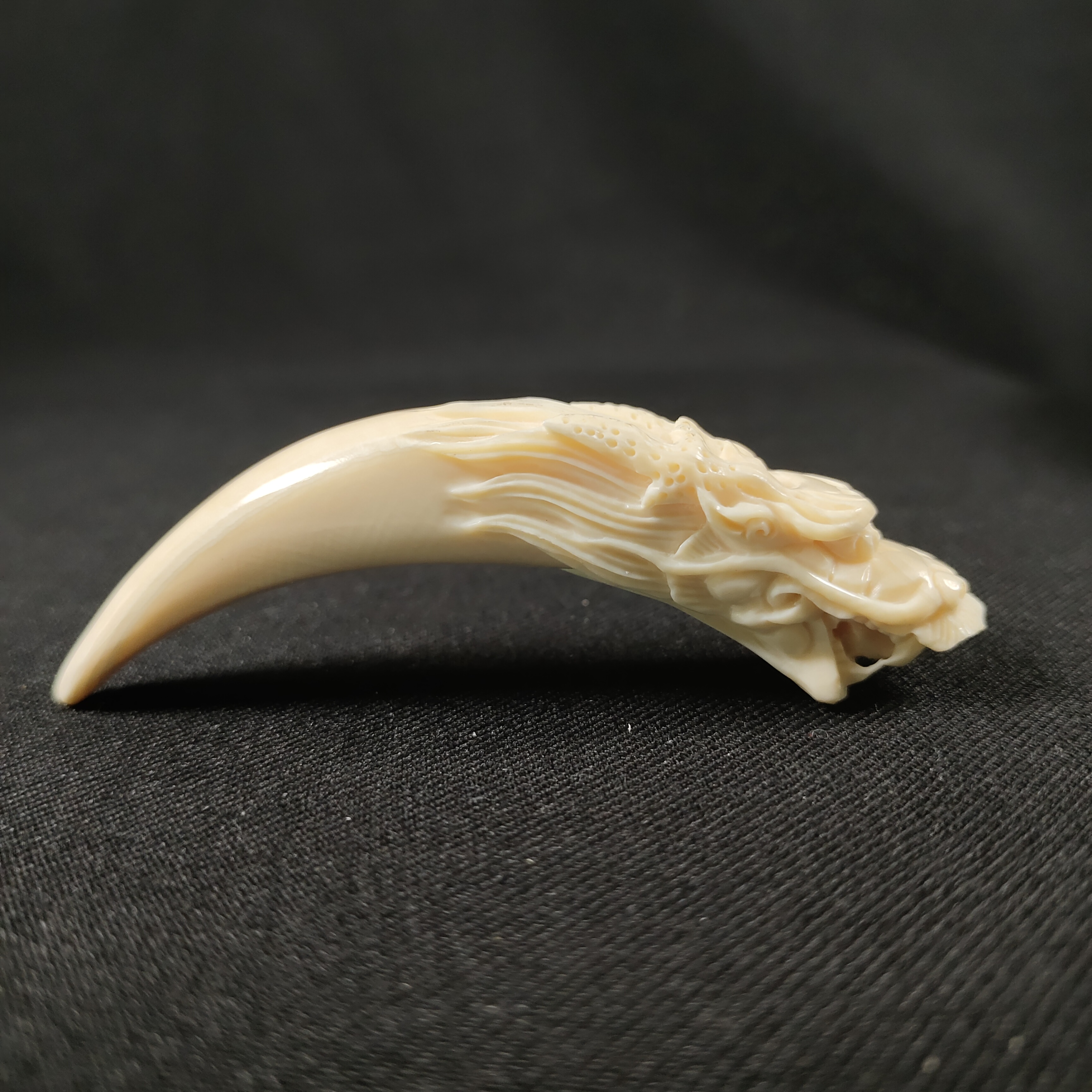 I101106   只做天然猛犸牙   龙头牙尖   78x15x15mm