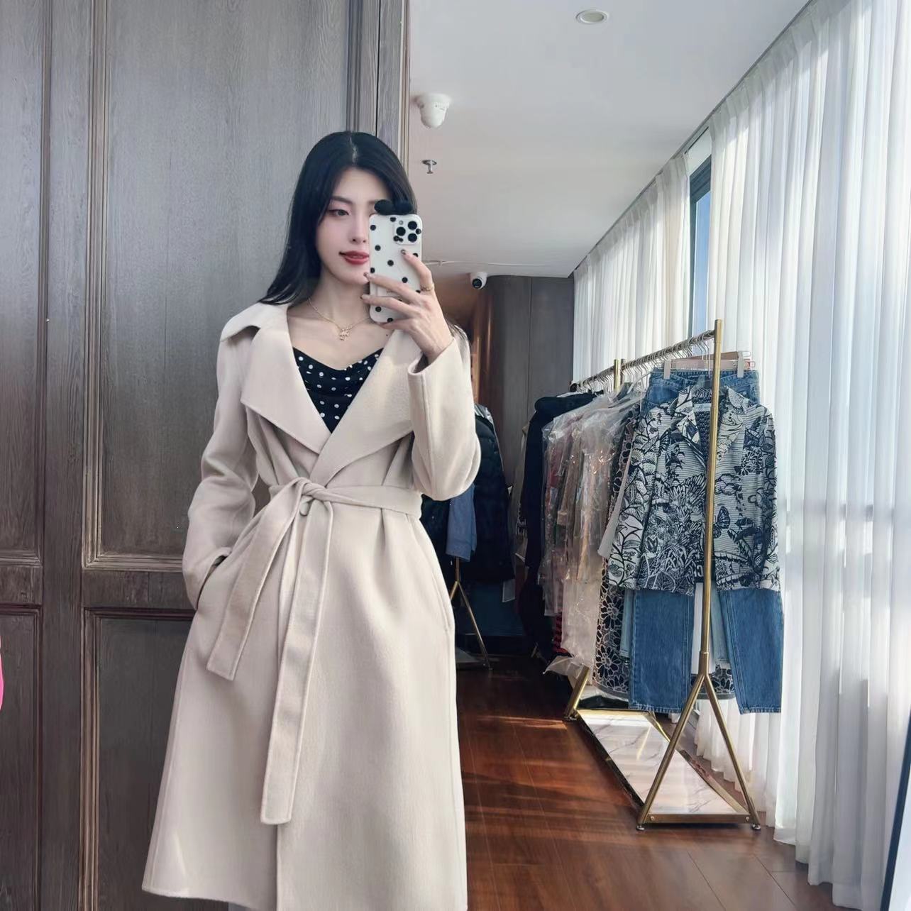 95新 MaxMara 麦殿/95新/Maxmara/米色大衣/230728QZFVH40