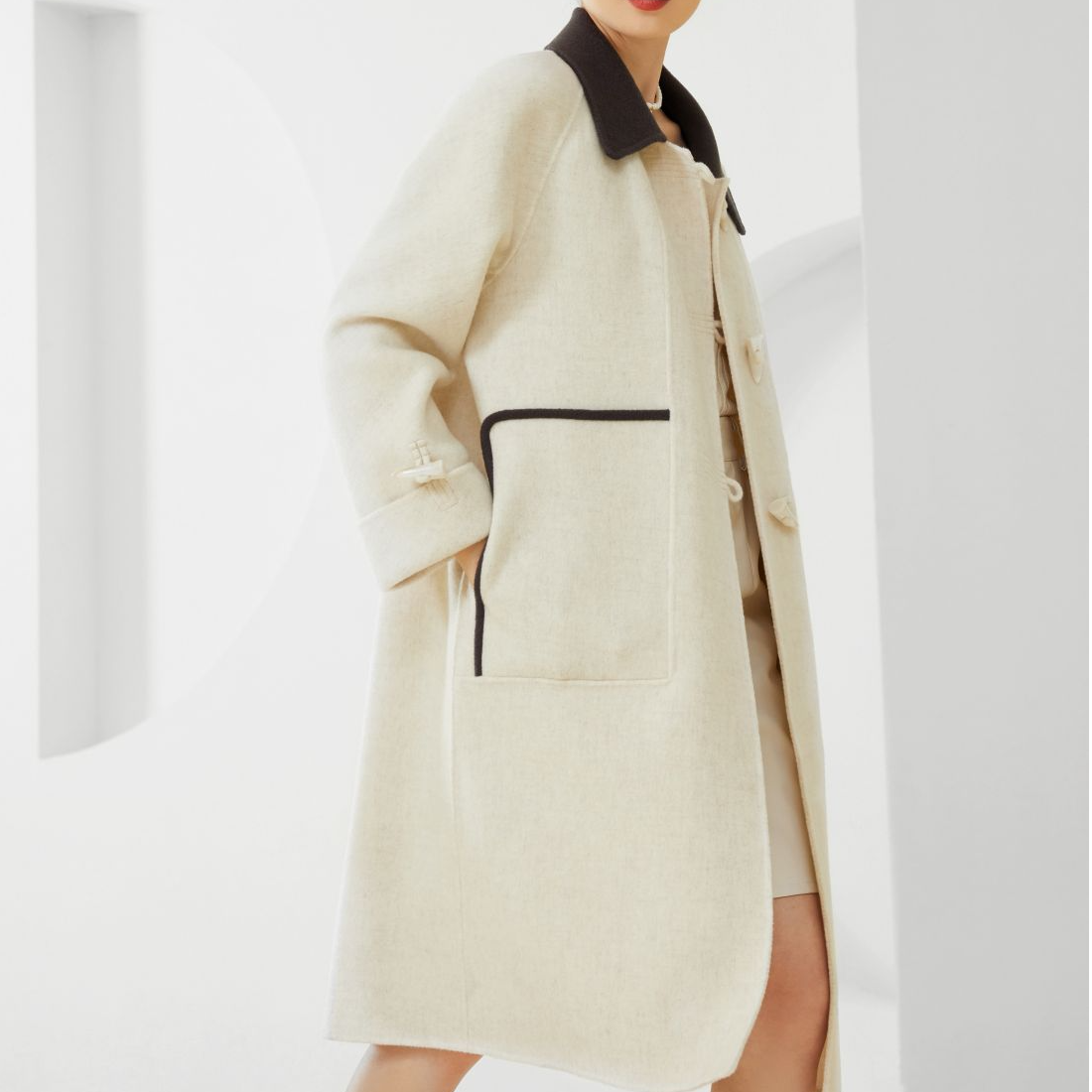 【红姐严选】新款时尚中长款呢外套-S310002