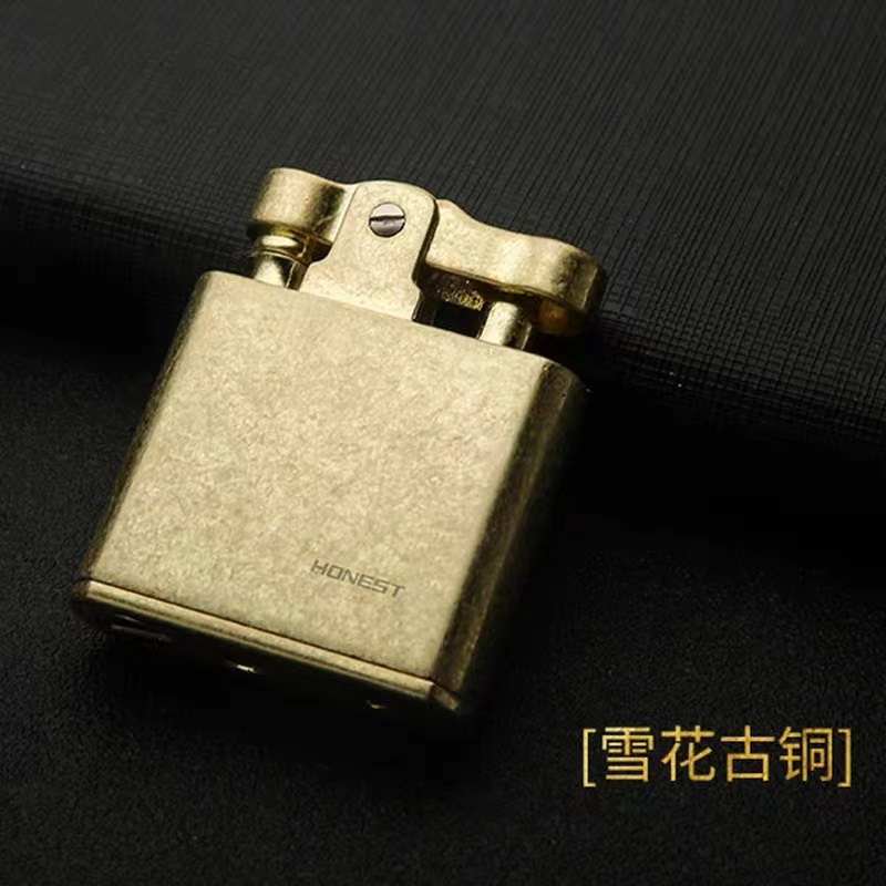 清辉2谢尔比机按压式打火机复古点火磕头机手工煤油机经典老式