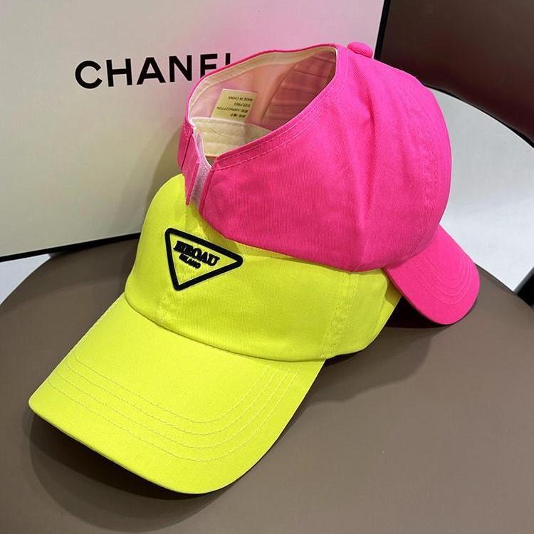 可扎高马尾空顶帽子女糖果色休闲百搭棒球帽夏季运动遮阳鸭舌帽潮