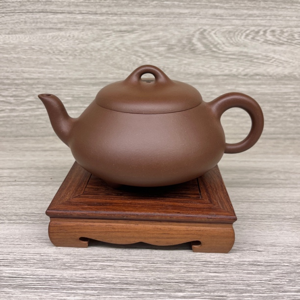 许小勇紫砂 精工半手工制作《汉棠石瓢》320cc 原矿紫泥