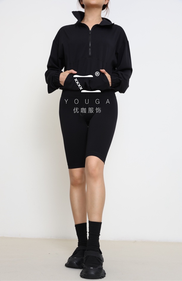 优咖裸感五分瑜伽裤女夏无T紧身瑜伽服高腰提臀健身瑜伽短裤