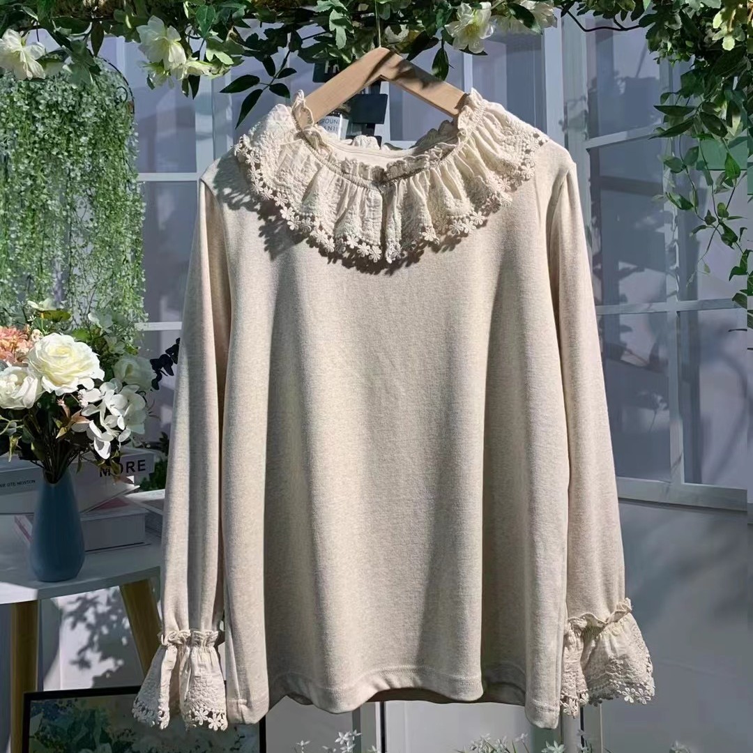 【冬日恋歌】花边领打底衫