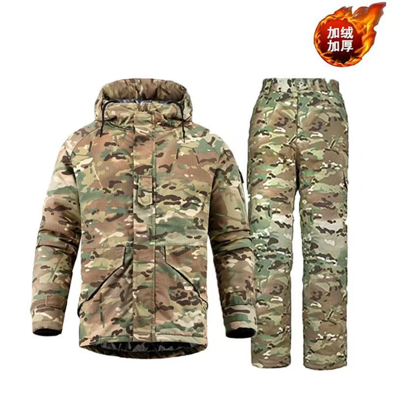 新款热反射战术保暖棉服加厚棉大衣外套男秋冬季冲锋衣防风防寒服