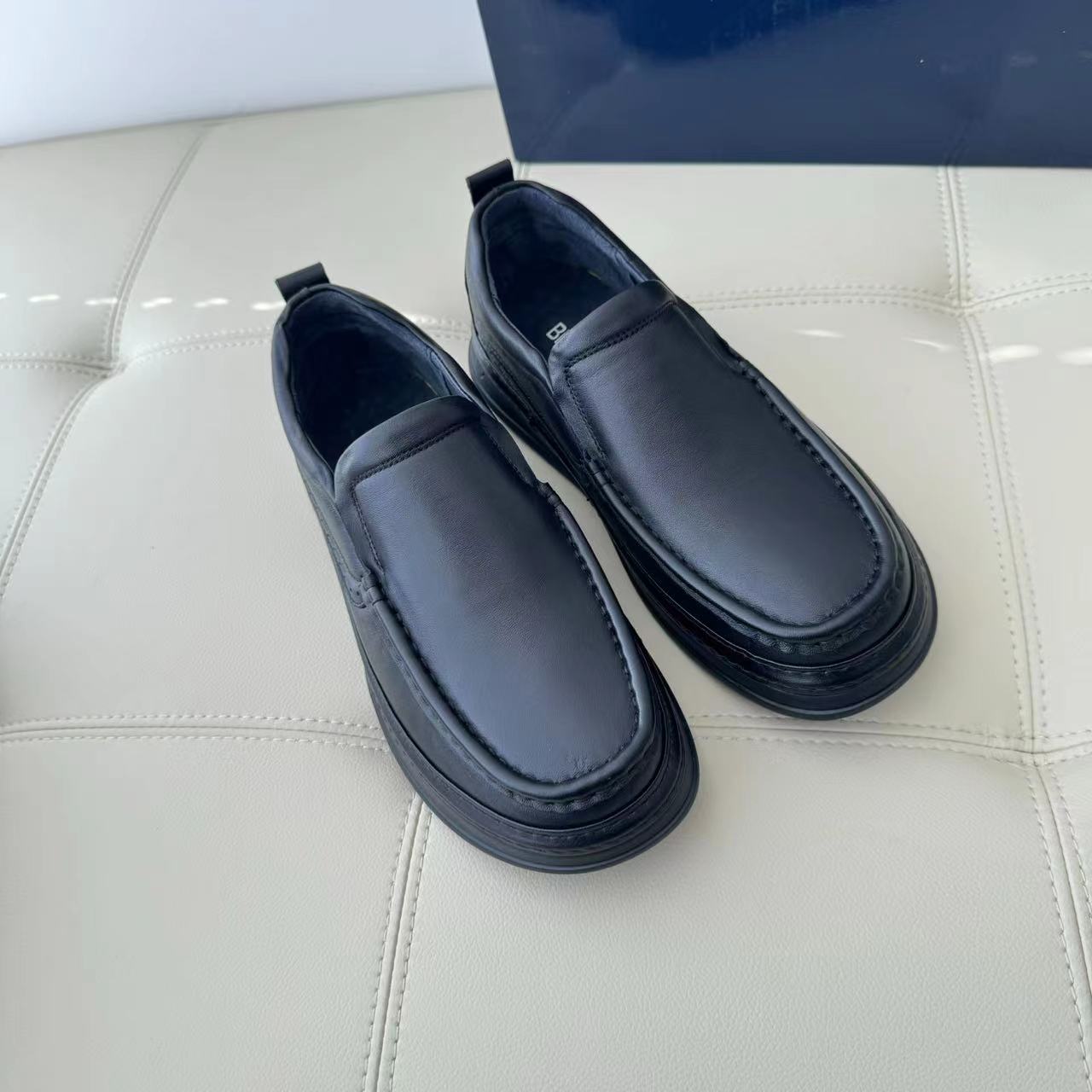 Eaglelyb【波哥推荐】真皮 舒适 时尚 黑色商务休闲 男皮鞋百搭男士