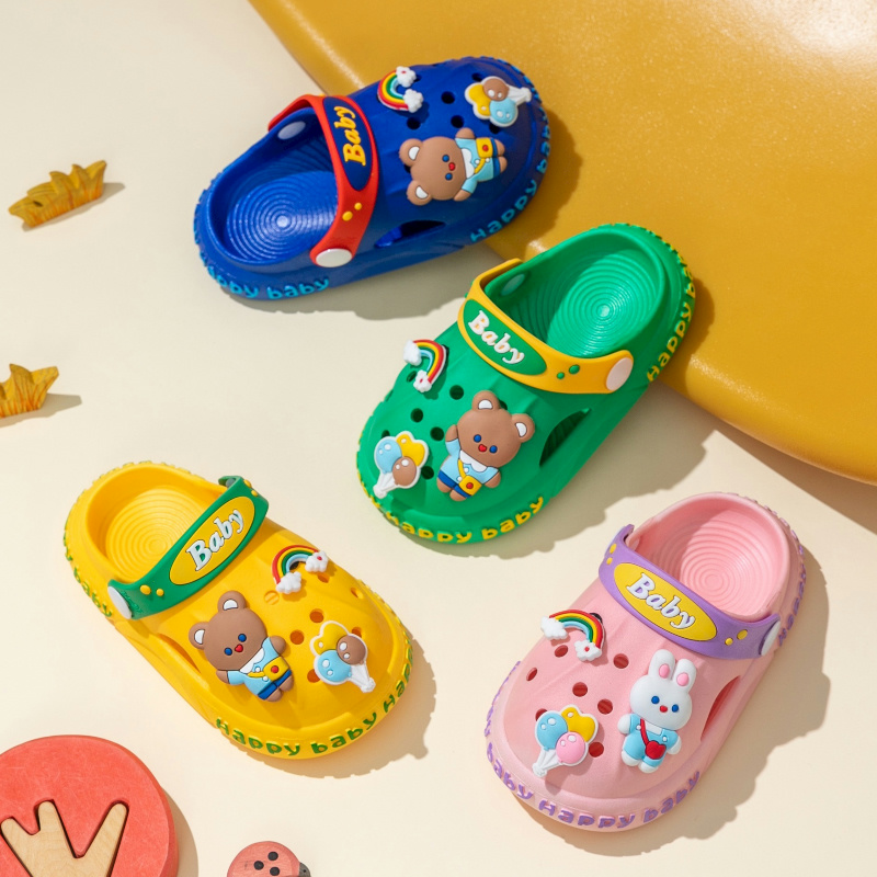 儿童洞洞鞋女童男童小孩外穿居家防滑中小童夏季软底儿童凉鞋拖鞋