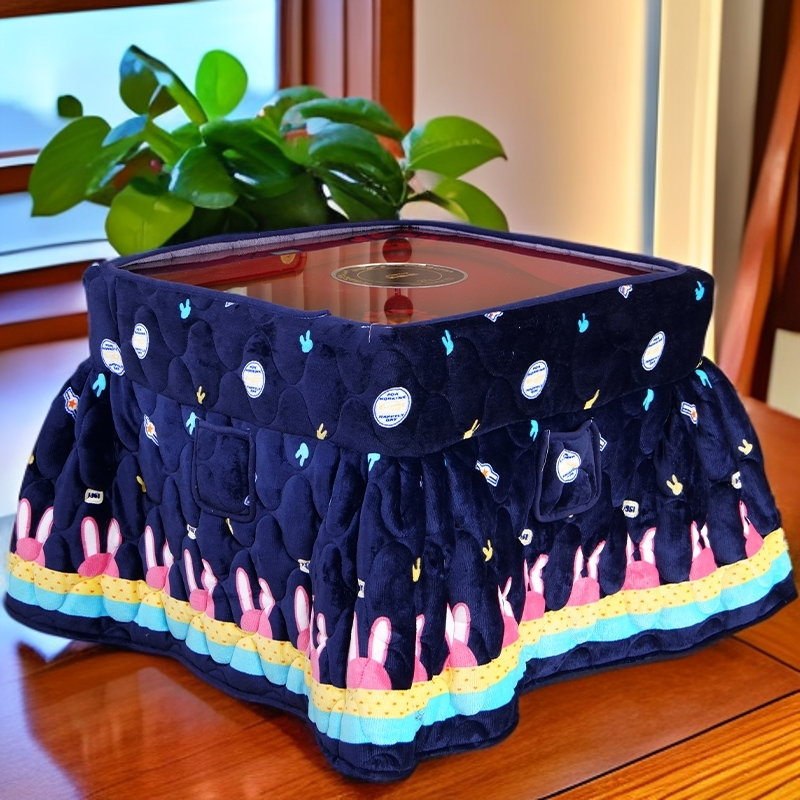 揭盖款分体式电暖桌烤火罩家用取暖烤火被桌罩套烤珊瑚绒罩套加厚