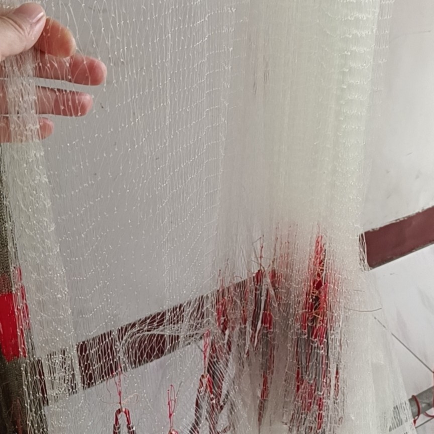 纯手工钓鱼线捕鱼2指眼吊好兜高4米左右全网重8斤渔网鱼网