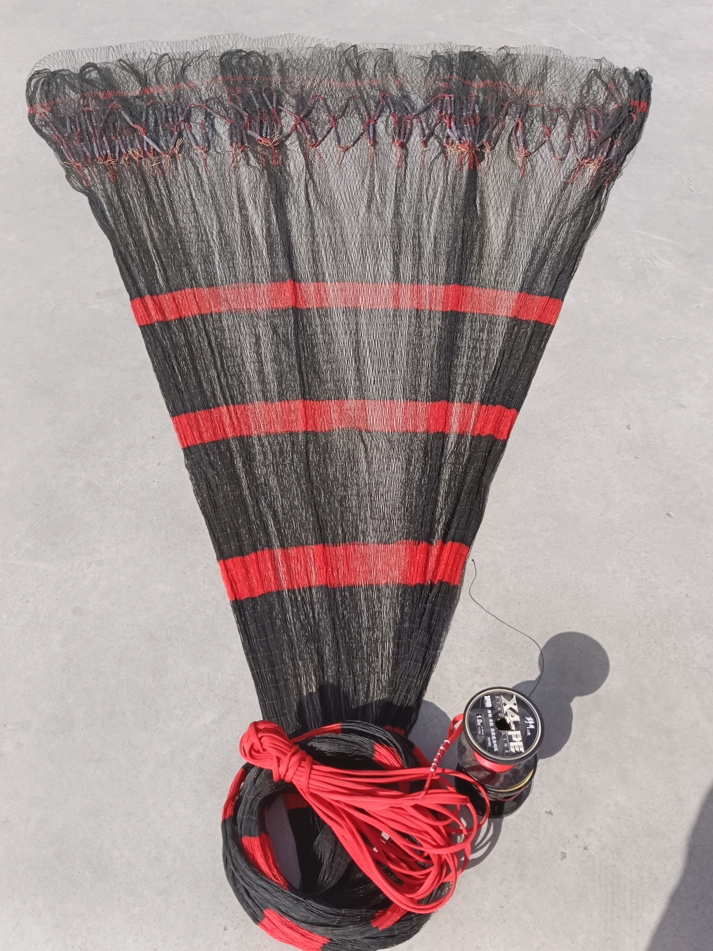 纯手工二代不褪色大力马线编织2指网眼吊好高5米重10斤半！柔软pe