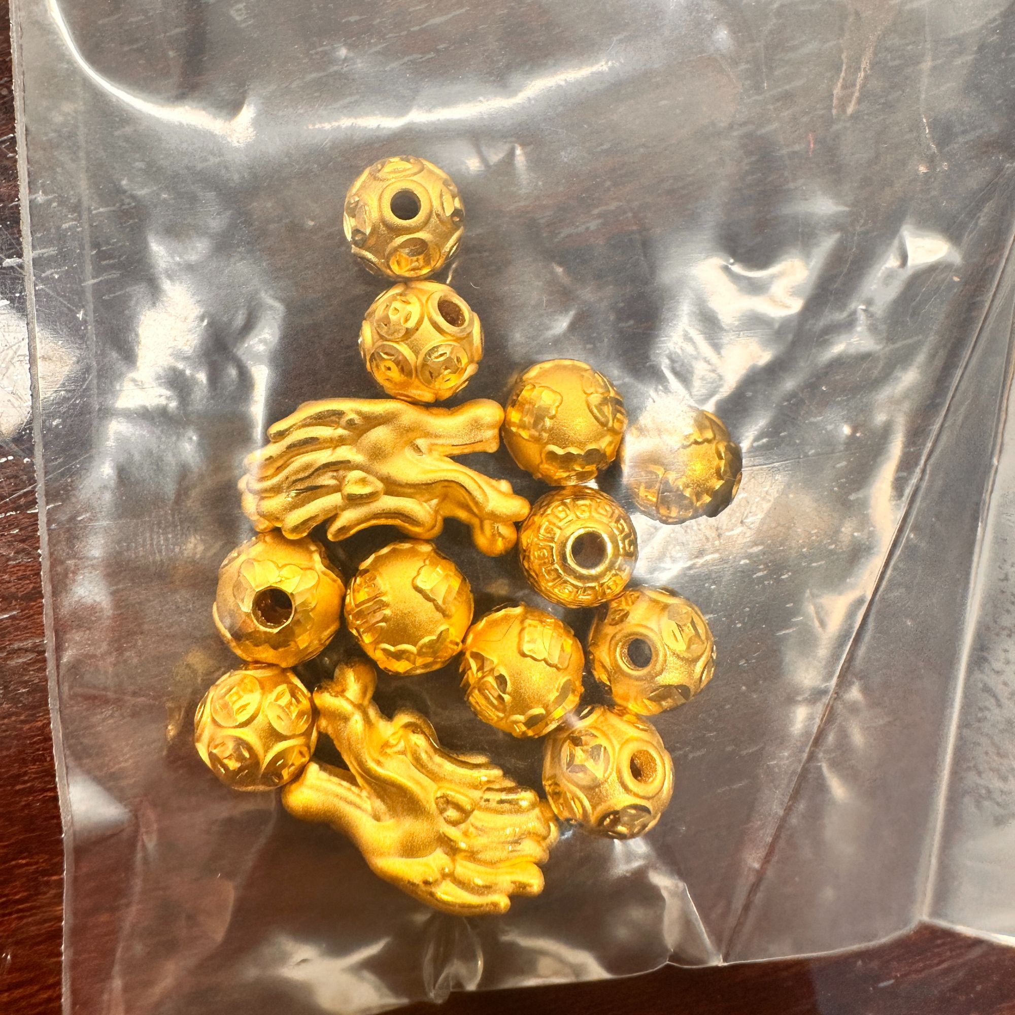 9.81g足金999转运珠配件