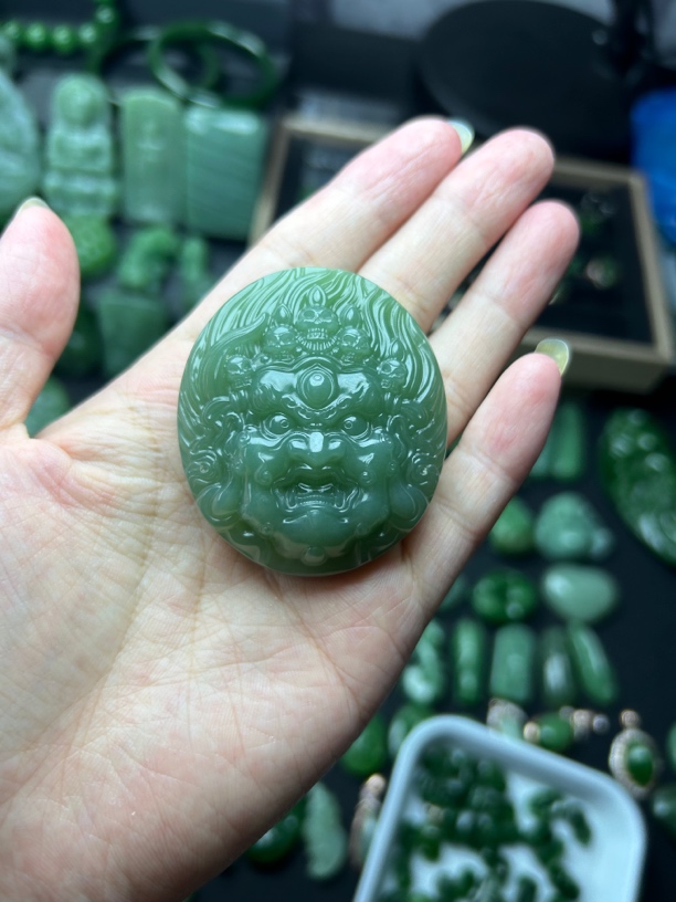 和田玉碧玉吊坠挂件