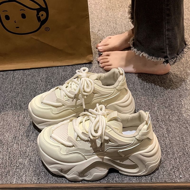 老爹鞋女年新款秋季厚底松糕鞋增高运动鞋ins秋冬休闲跑步鞋  WX