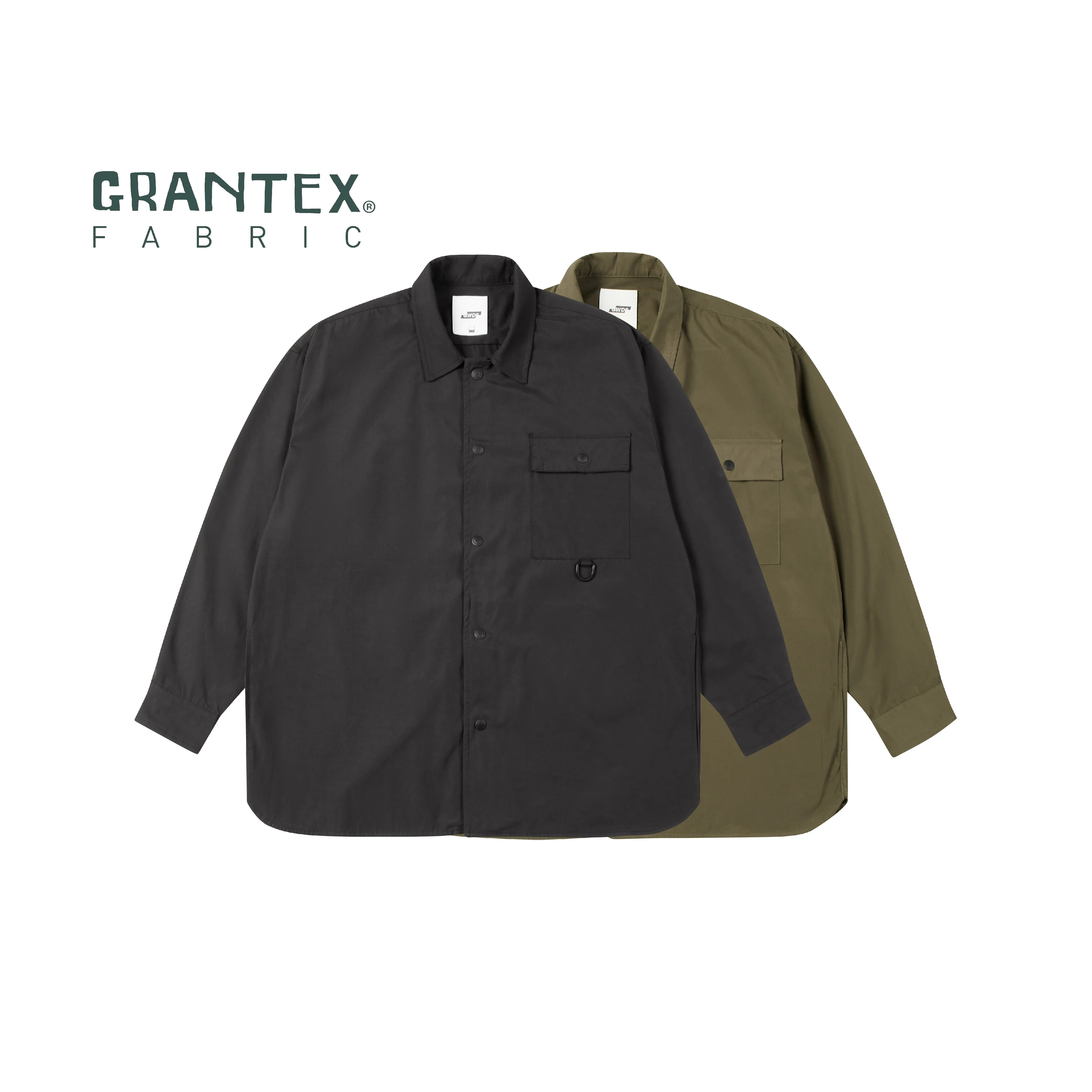 GWDS 23FW 日本GRANTEX磨毛加工TC混纺衬衫日系复古休闲薄外套
