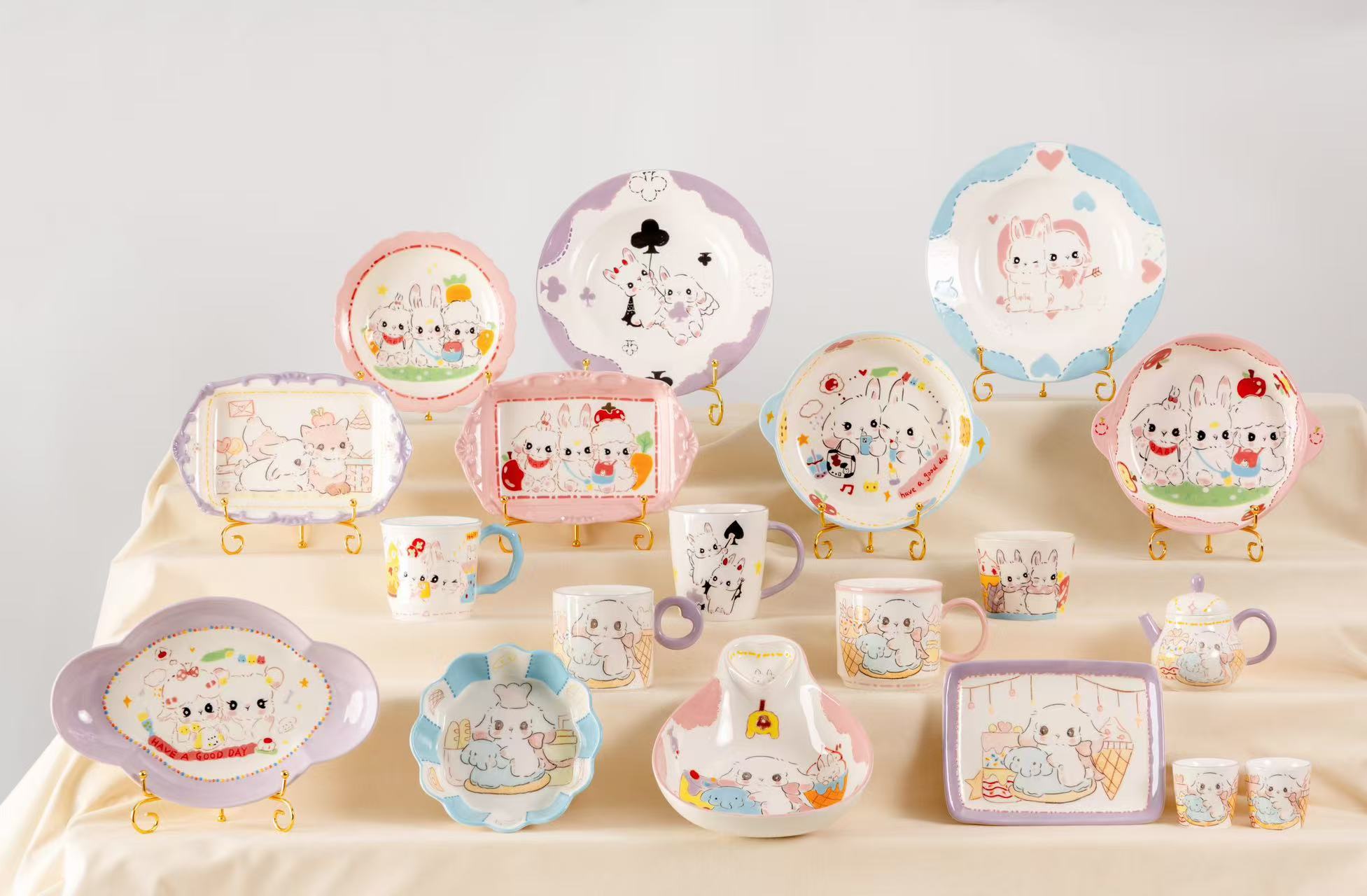 可爱贴贴小兔子，小象，系列～