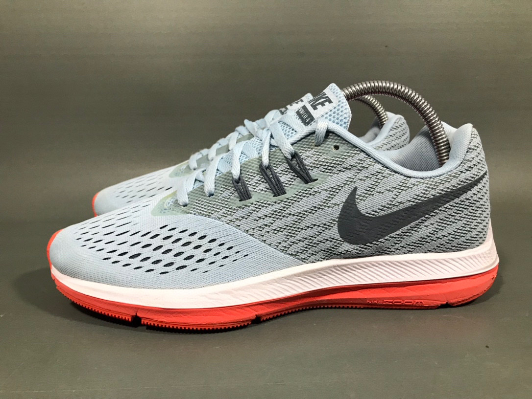 41码 耐克 zoom winflo 4灰蓝跑步鞋运动鞋/无原盒