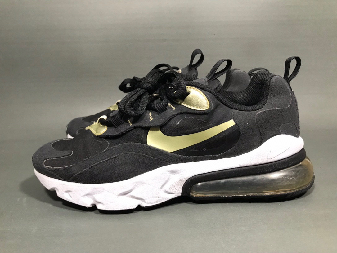 37.5码 耐克 Air max 270 GS 黑白金跑步鞋运动鞋/无原盒