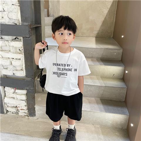 黑色短裤潮品男童短裤2023夏天新款帅气休闲五分薄款韩版中小儿童