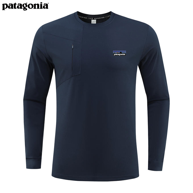 Patagonia/巴塔哥尼亚户外速干T恤春秋男士运动休闲透气圆领上衣