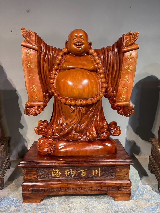 非洲花梨雕刻人物摆件