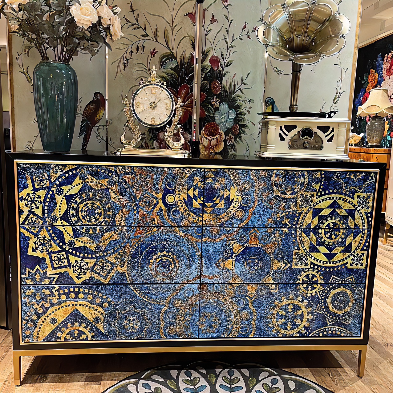 太阳之神高奢客厅卧室六斗柜门厅轻奢玄关大容量衣柜卧室家用