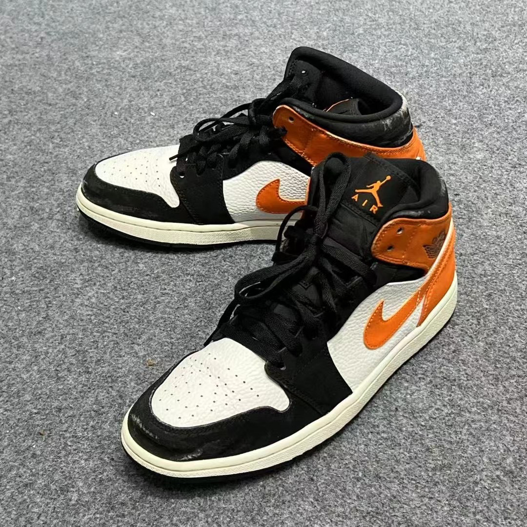 44.5码/AIRJORDAN 1MID扣碎篮板 高邦篮球鞋