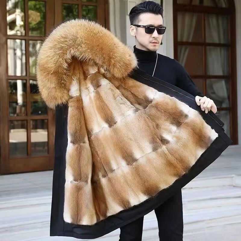 【宜裘服饰】YQ1106男士休闲整貂青根貂秋冬保暖可拆卸内胆(朵姐)