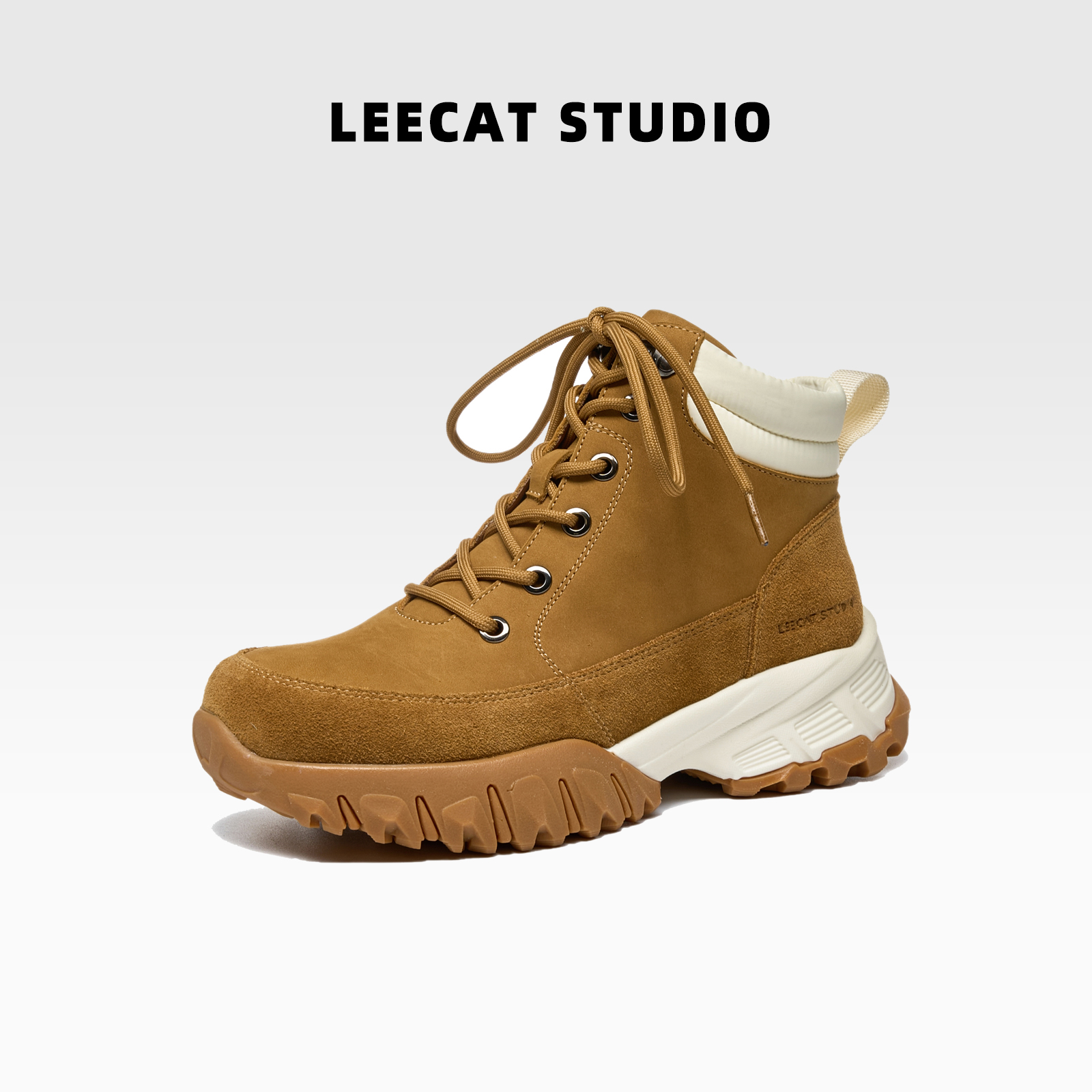 LeeCat Studio | 马丁靴女复古百搭系带户外登山大黄靴子W2460299