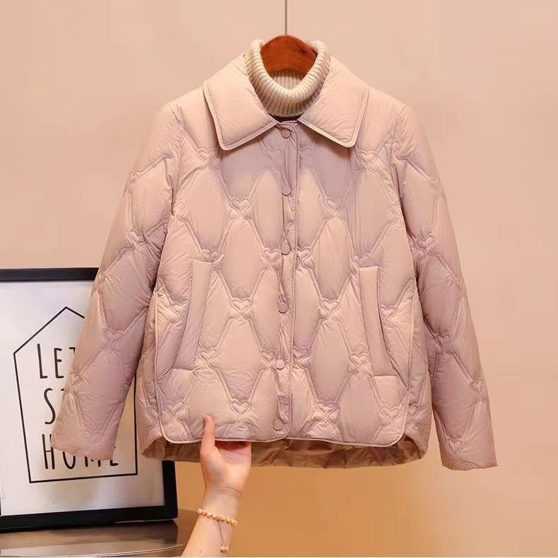 波司豋女士轻薄羽绒服服冬季2023年新款小个子棉衣短款洋气夹棉外