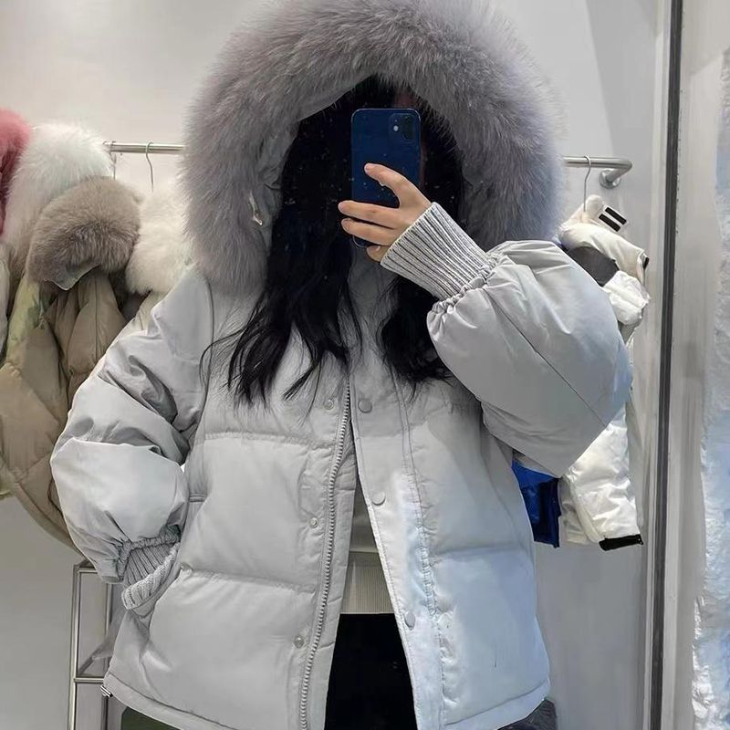 波司豋羽绒服服2023年新款女韩版加厚学生宽松面包服冬季棉袄短棉