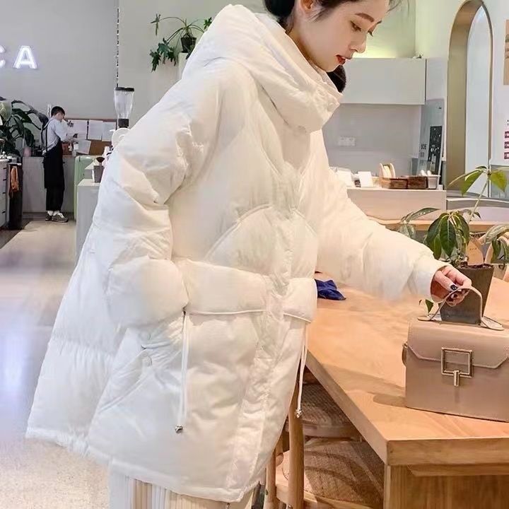 波司豋宽松连帽羽绒服服女2022年新款冬季中长款小个子韩版洋气时