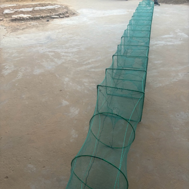 拍一发二【7节4门】精品无结大框架33*43鱼虾笼网眼颜色