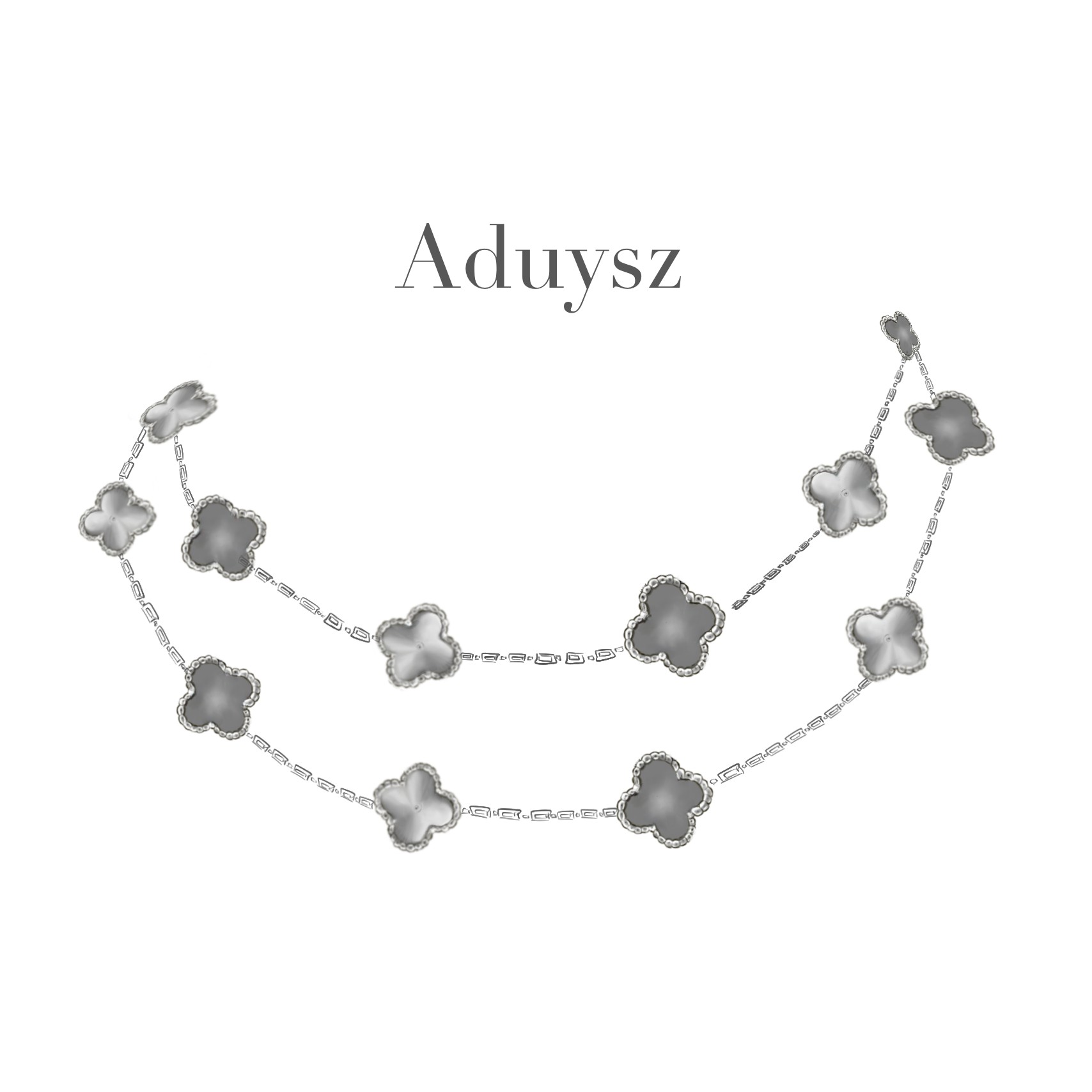 Aduysz 合金仿珍珠项链 l【二十花项链】精致轻奢 气质百搭