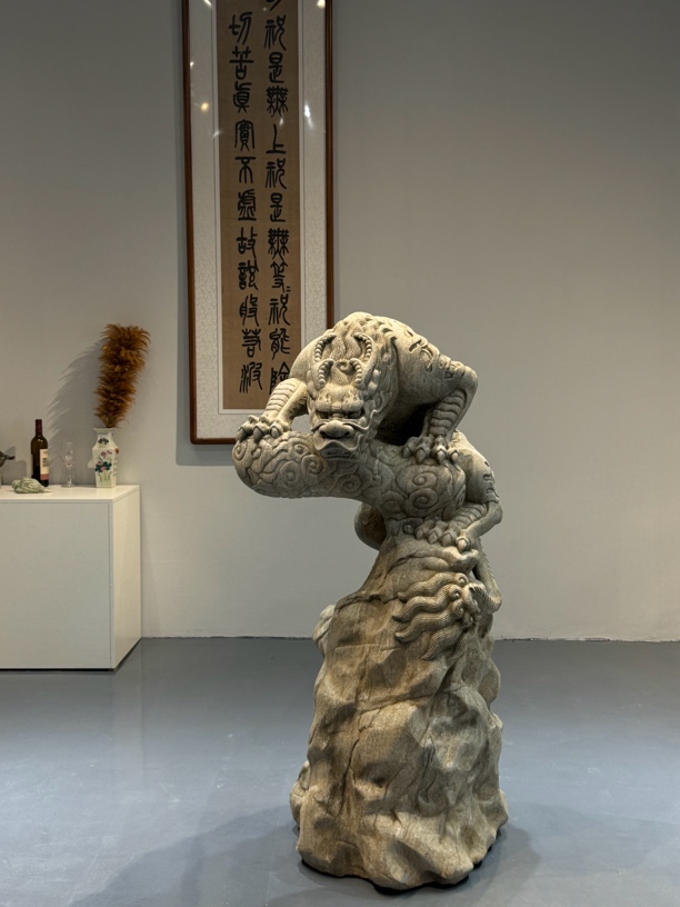 石雕摆件，青石材质