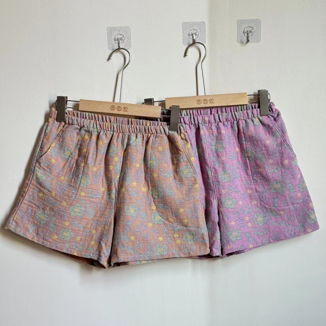 【寻屿-女士短裤】全棉双层纱 母婴A类 夏季短裤