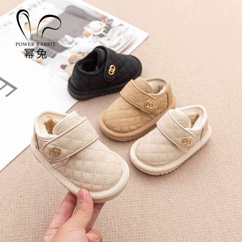 鞋子软底加绒学步鞋棉鞋冬季儿童男童鞋小童防滑冬鞋婴幼儿健步鞋