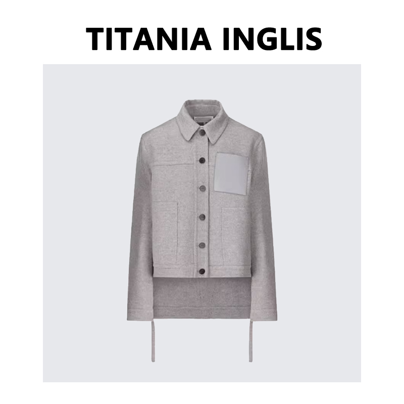 TITANIA INGLIS 毛呢外套高级感小香风秋装大衣女秋冬 D23-6031