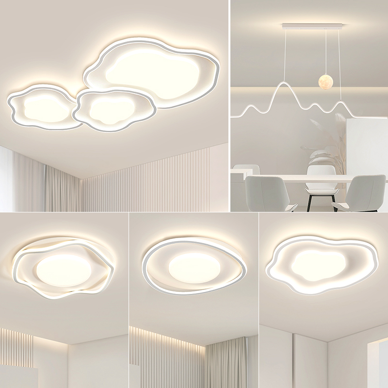 客厅灯2024新款灯具现代简约大气吸顶灯云朵极简主卧室灯中山灯具