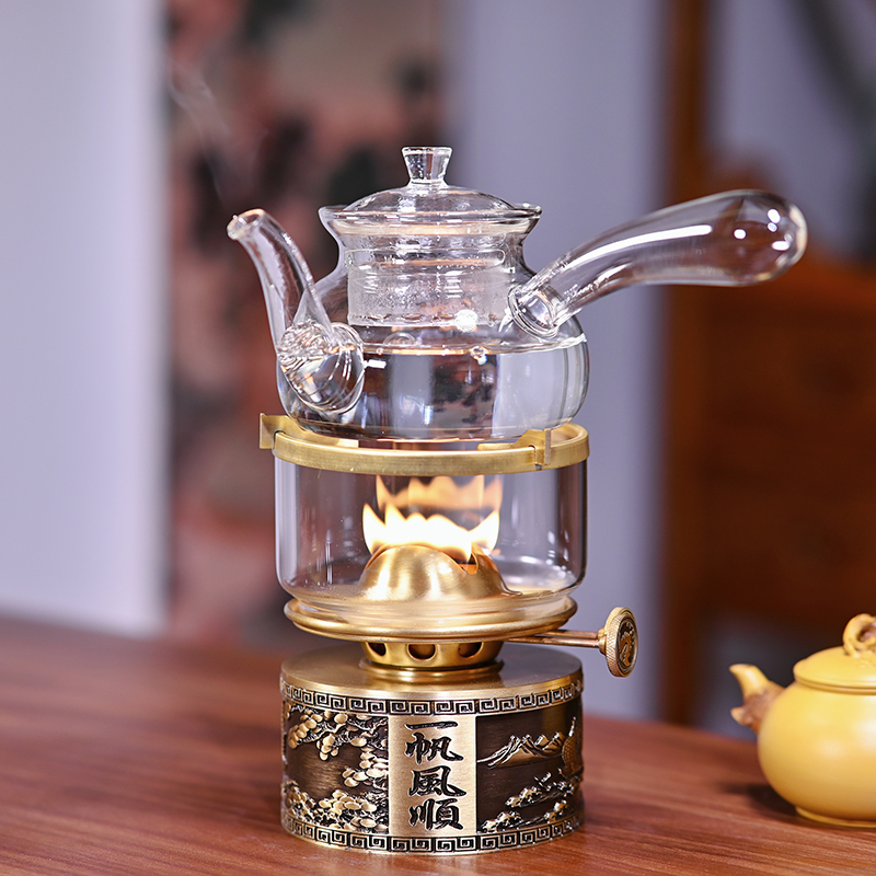 【一帆风顺】A丝焰茶灯迷你黄铜小灯烧水茶炉茶灯灯空气灯厚