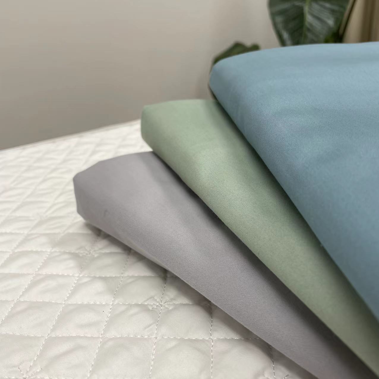 【铭哥家】 苹果绿 纯色亲肤纯棉高级100支长绒棉简约素色床笠