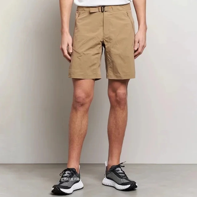 特价福利！男士速干短裤格纹弹力防晒户外运动