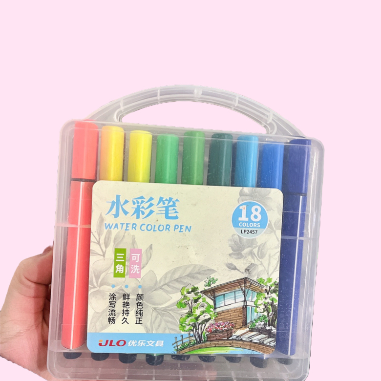 优乐三角可洗18色水彩笔